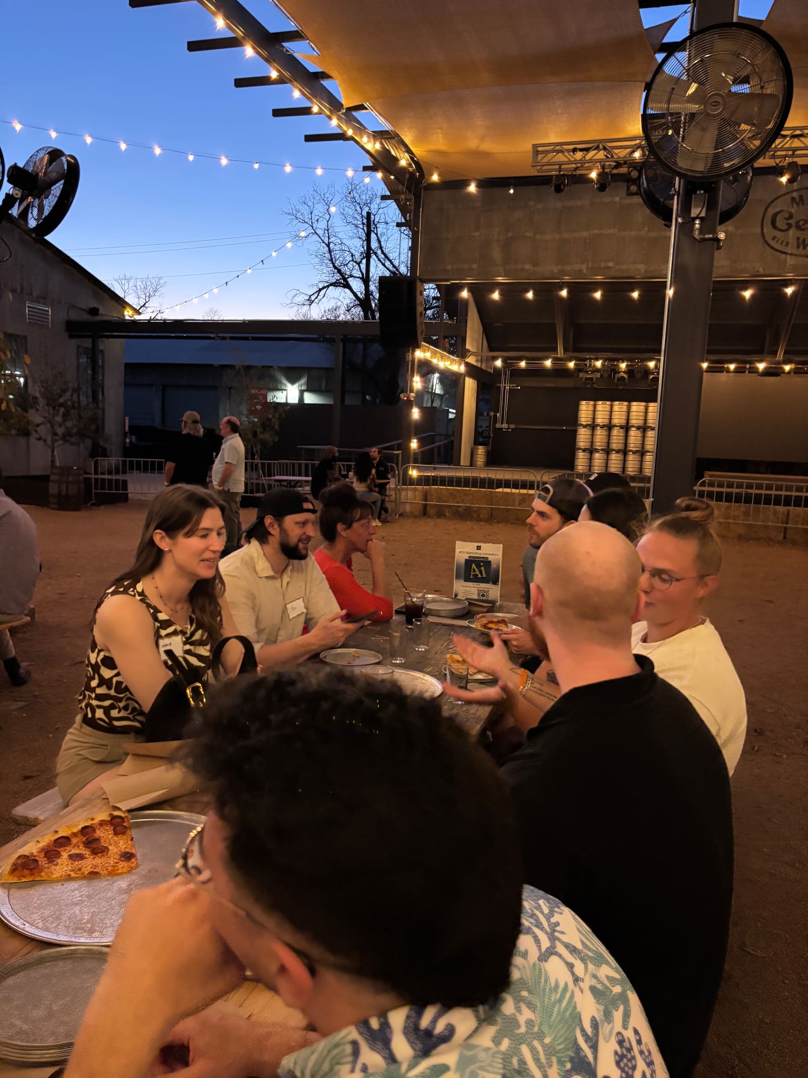 Group conversation at a community event