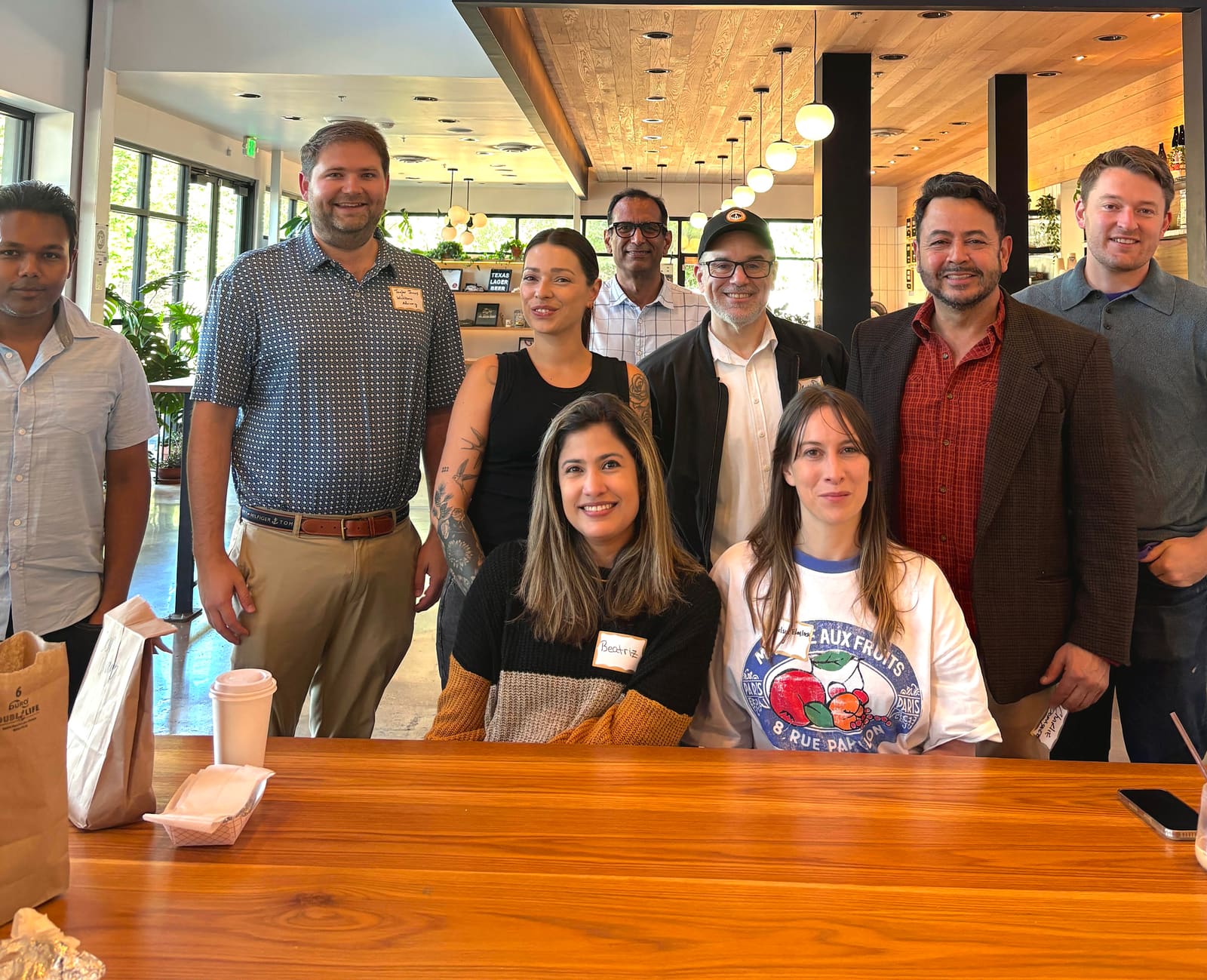 Founders and marketers at a community breakfast